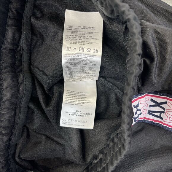 A/X Armani Exchange Womens Track Pants XS Black Red Logo Snap Up Leg Side Stripe - Picture 6 of 11